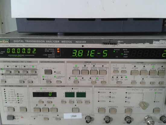 Medida de tasa de error (BER) de 10-5 en redes PDH