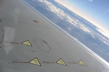 Paisaje desde el avión, Canarias