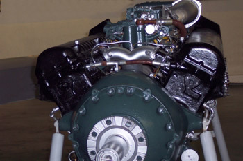 Cárter de árboles de levas de un motor en V