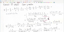 Operaciones combinadas con fracciones algebraicas