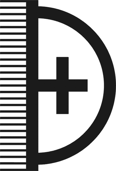 Vertedero mural con toma de agua fría