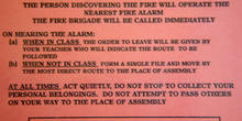 Instrucciones en caso de incendio