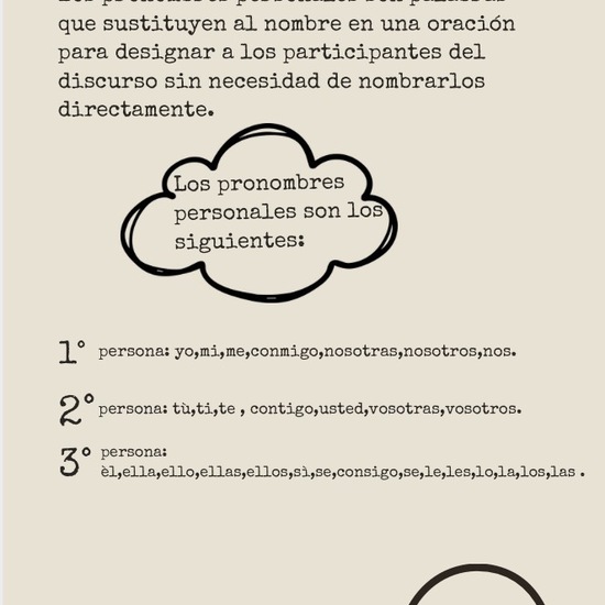 LOS PRONOMBRES PERSONALES