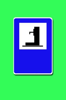 Señal de servicio, agua