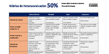 Rúbrica de heteroevaluación