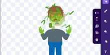 Programa con OctoStudio, un juego homenajeando al House of the dead con Zombies