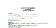 Libros de textos de francés curso 2022-2023
