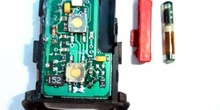 Llave con mando a distancia.  Detalle de transponder
