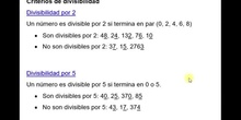 Reglas de divisibilidad
