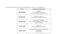 Fechas de exámenes MIÉRCOLES 19