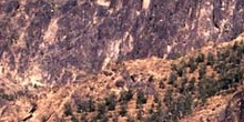 Vista de Shahara, en la cumbre de la montaña, Yemen