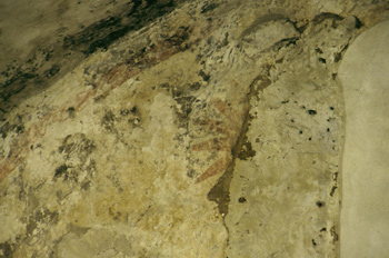 Fragmento de pintura de la iglesia de Santo Adriano, Tuñón, Prin