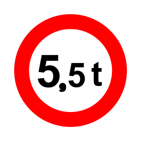 Prohibición de paso: Limitación de masa