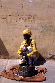 Encantador de serpientes, Jaipur, India