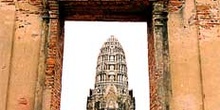 Detalle de pórtico, Ayutthaya, Tailandia