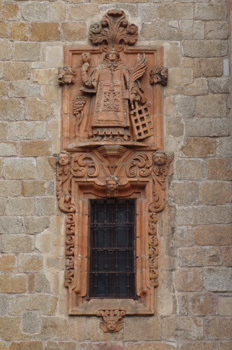 Detalle de la fachada de la Catedral de Mondoñedo, Lugo, Galicia