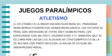 Juegos Paralímpicos con texto e imágenes. 