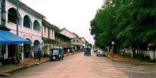 Calles de Luang Prabang. Estilo colonial, Laos