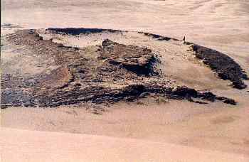Formación rocosa en el desierto de Manawatu, Nueva Zelanda