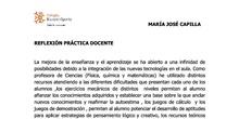 Reflexion practica docente MJC