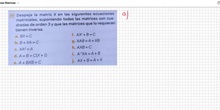 Ejercicios de Ecuaciones Matriciales. Solo despejar la X