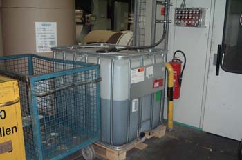 Tina de solución de humectación