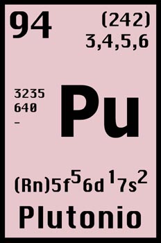 Tabla periódica, plutonio