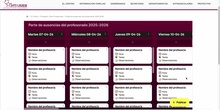 Cómo publicar una ausencia de profesorado en el Padlet de la web del centro