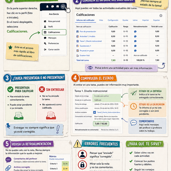 ¿Cómo consultar calificaciones en el aula virtual?