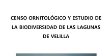Censo ornitológico y estudio de la biodiversidad de las Lagunas de Velilla