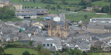 Vista aérea de la Catedral de Mondoñedo, Lugo, Galicia