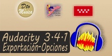 Audacity 3.4.1 Exportación-Opciones