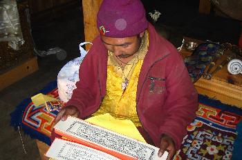 Libros de oración en el monasterio de Phortse