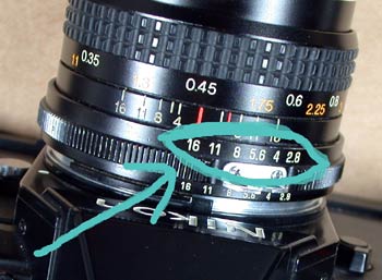 Inscripción de las aberturas del objetivo