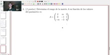 Matrices y Determinantes - Examen B Ejercicio 6