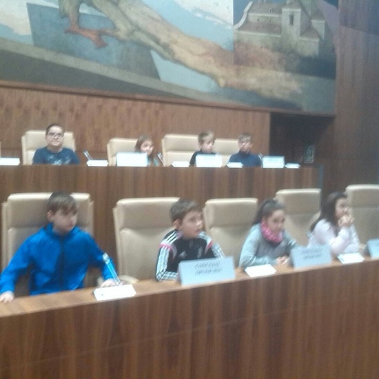 Visita al salón de plenos en 5º 4