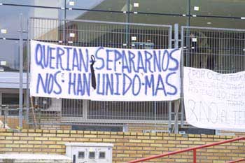 Pancarta referente a los Atentados del 11-M