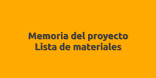 Proyecto: lista de materiales.