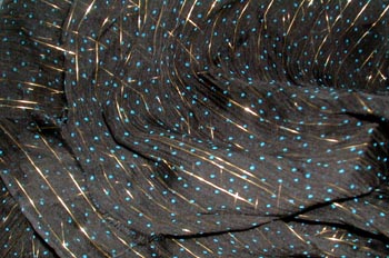 Gasa de seda bordada y lurex