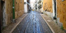 Railes del Elevador de Bica, Lisboa, Portugal