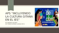 ApS Incluyendo la cultura gitana en el IES