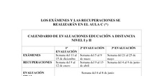 Exámenes y recuperaciones Distancia 2017/18