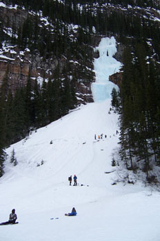 Cascada helada, Lago Louise, Parque Nacional Banff