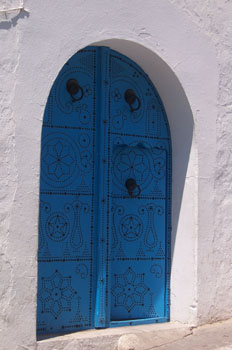 Puerta, Sidi Bou Said, Túnez