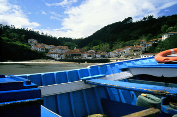 Vista general de Tazones, Principado de Asturias