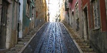 Railes del Elevador de Bica, Lisboa, Portugal