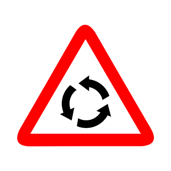 Peligro: Intersección con circulación giratoria