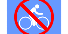 No montar en bicicleta