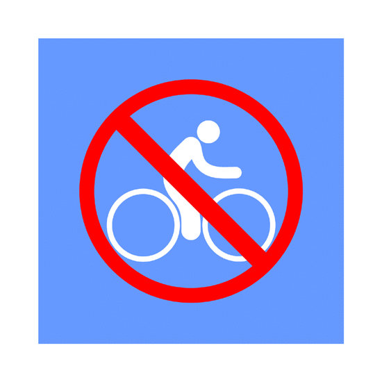 No montar en bicicleta