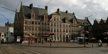 Vista de la Veerleplein, Gante, Bélgica